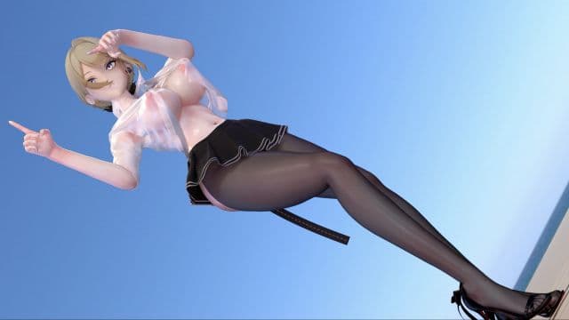 征服 黑丝短裙衬衣